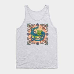 Celtic Medieval Water Dragon Tank Top